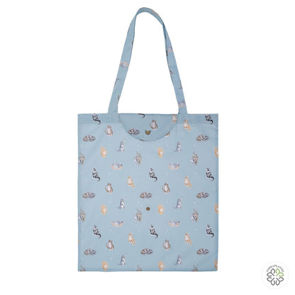 Wrendale Foldable Shopping Bag - Cats - Threaplands [optimised-1040-watermarked]