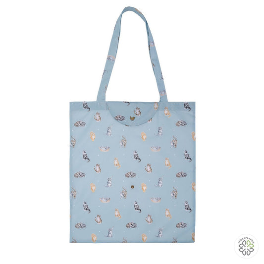 Wrendale Foldable Shopping Bag - Cats - Threaplands [optimised-1040-watermarked]