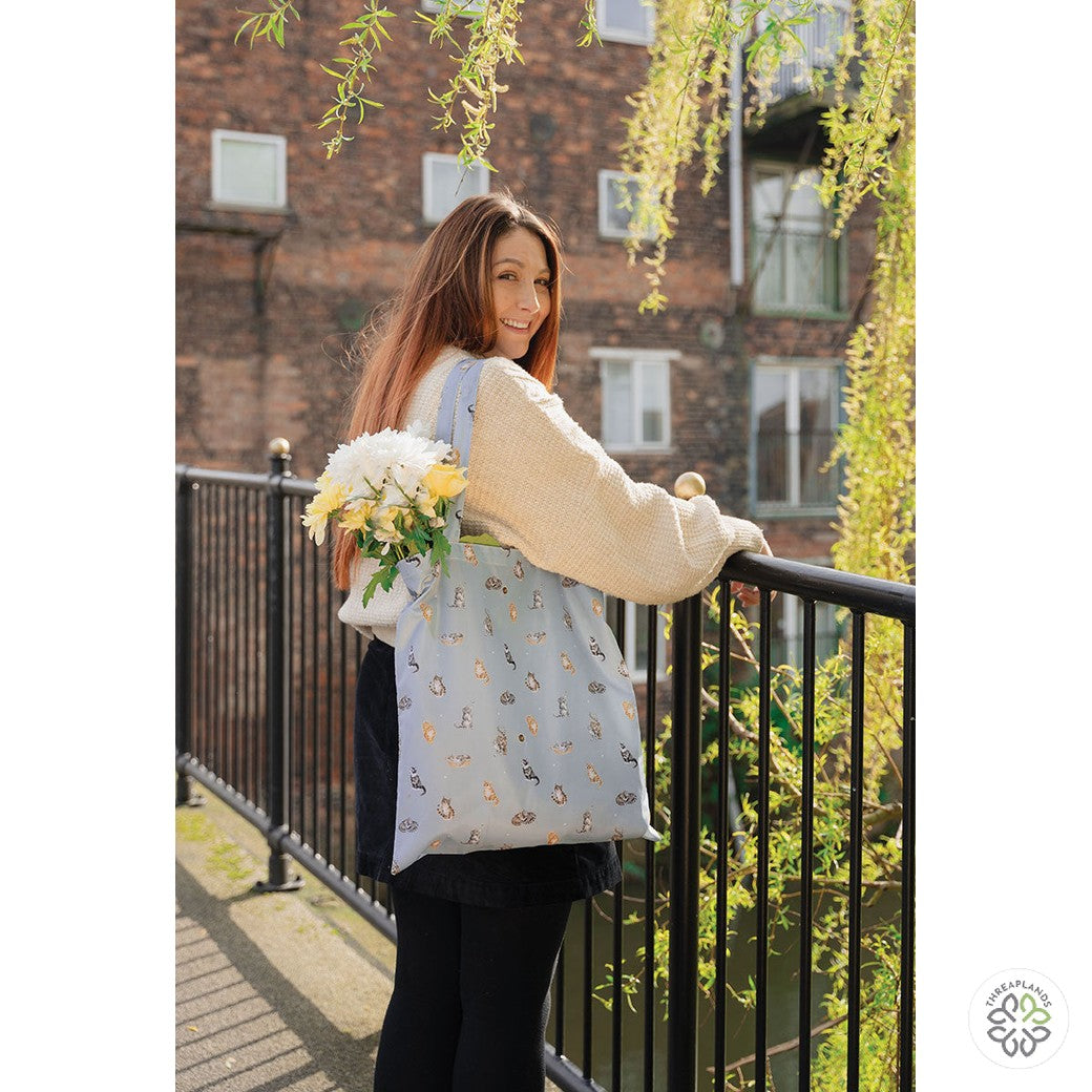 Wrendale Foldable Shopping Bag - Cats - Threaplands [optimised-1040-watermarked]