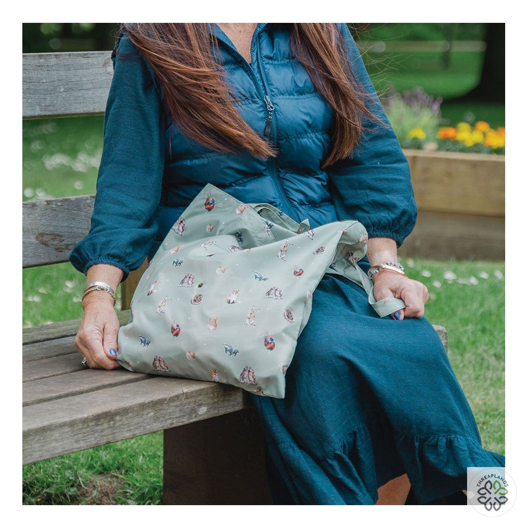 Wrendale Foldable Shopping Bag - Woodlanders - Threaplands [optimised-1040-watermarked]