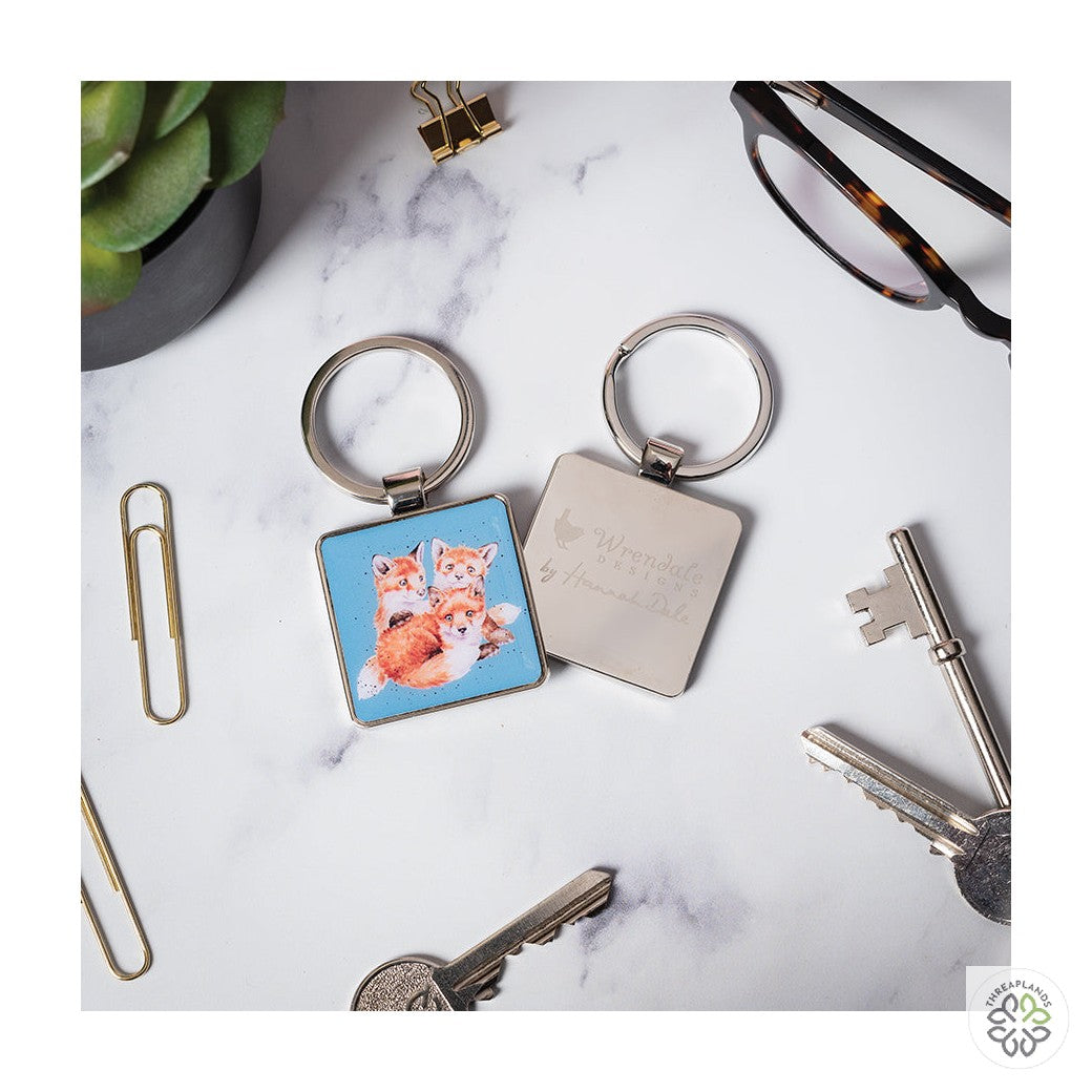 Wrendale Fox Keyring - Snug as a Cub [optimised-1040-watermarked]