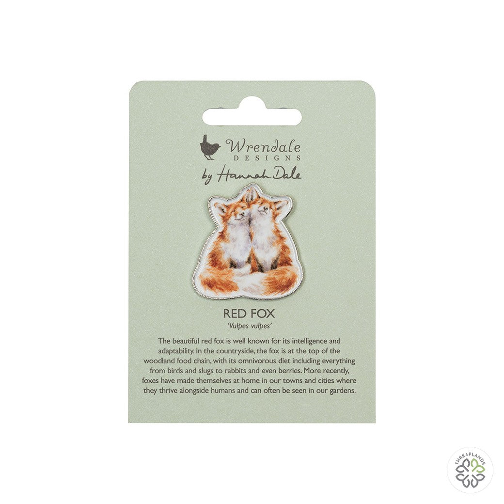 Wrendale Fox Pin Badge - Contentment [optimised-1040-watermarked]