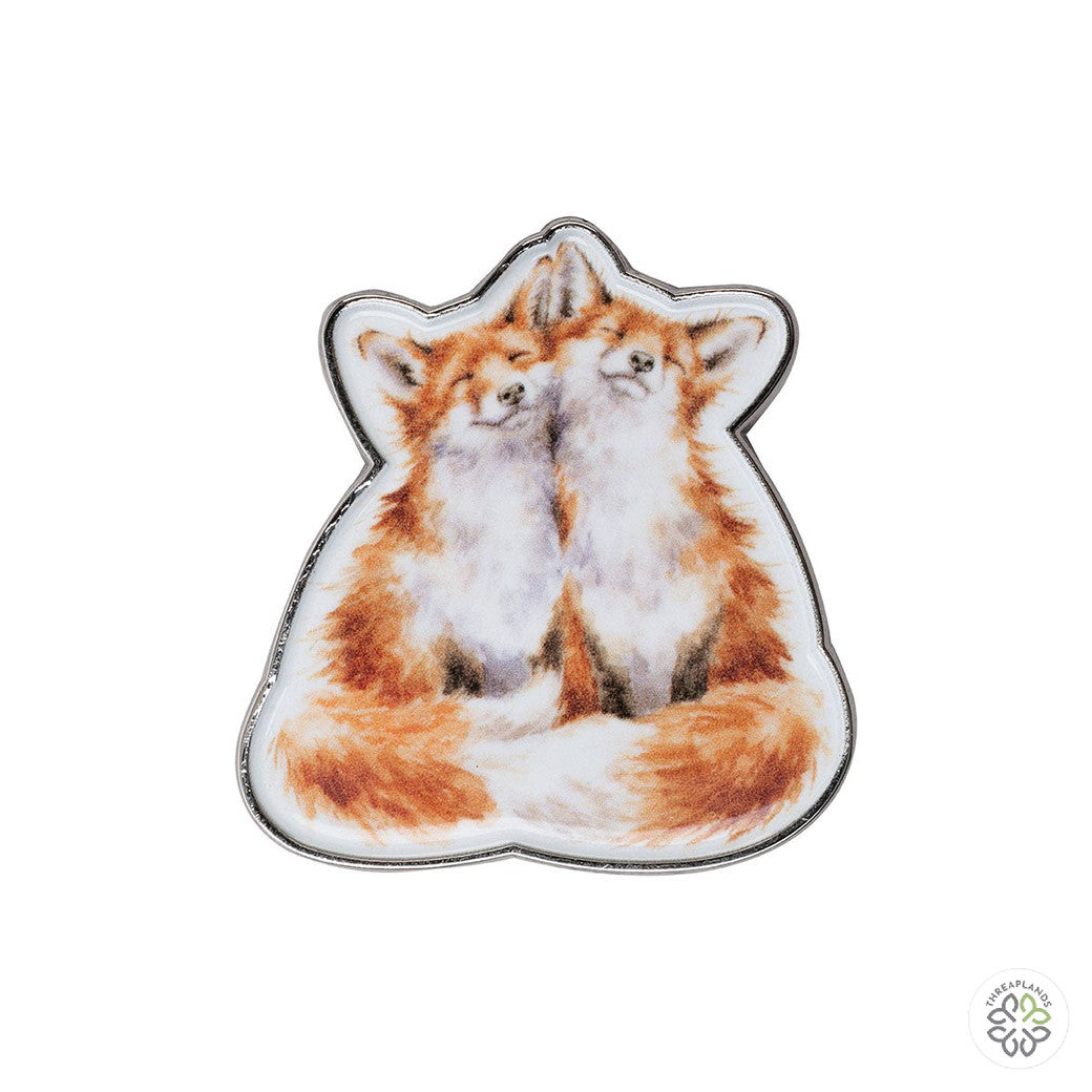 Wrendale Fox Pin Badge - Contentment [optimised-1040-watermarked]
