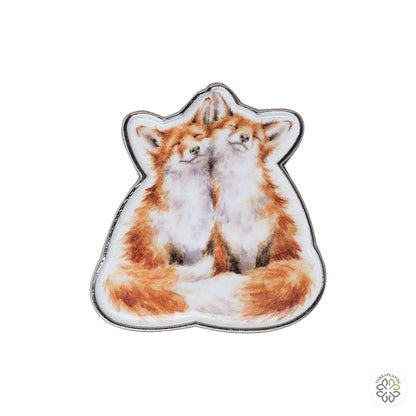 Wrendale Fox Pin Badge - Contentment [optimised-1040-watermarked]