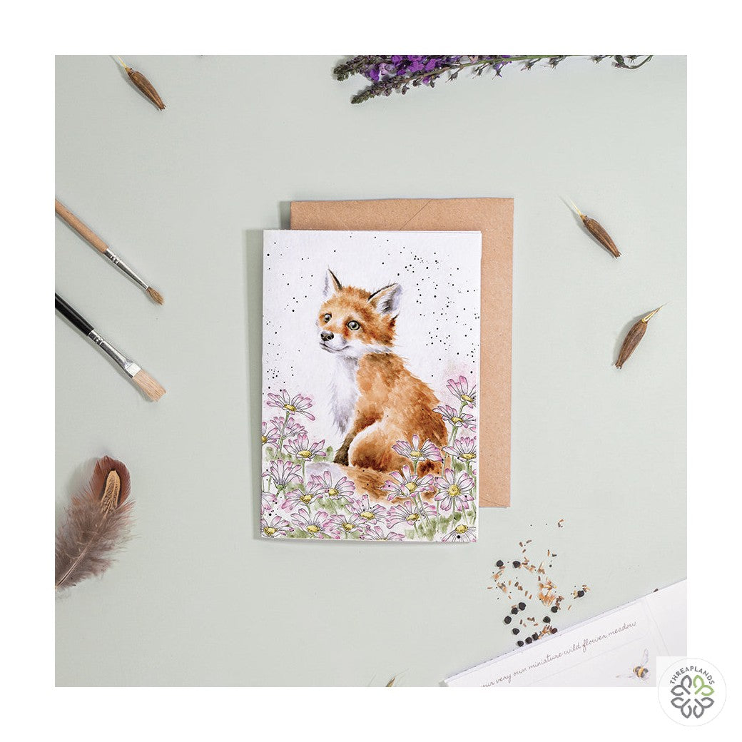 Wrendale Fox Seed Card - Make My Daisy [optimised-1040-watermarked]
