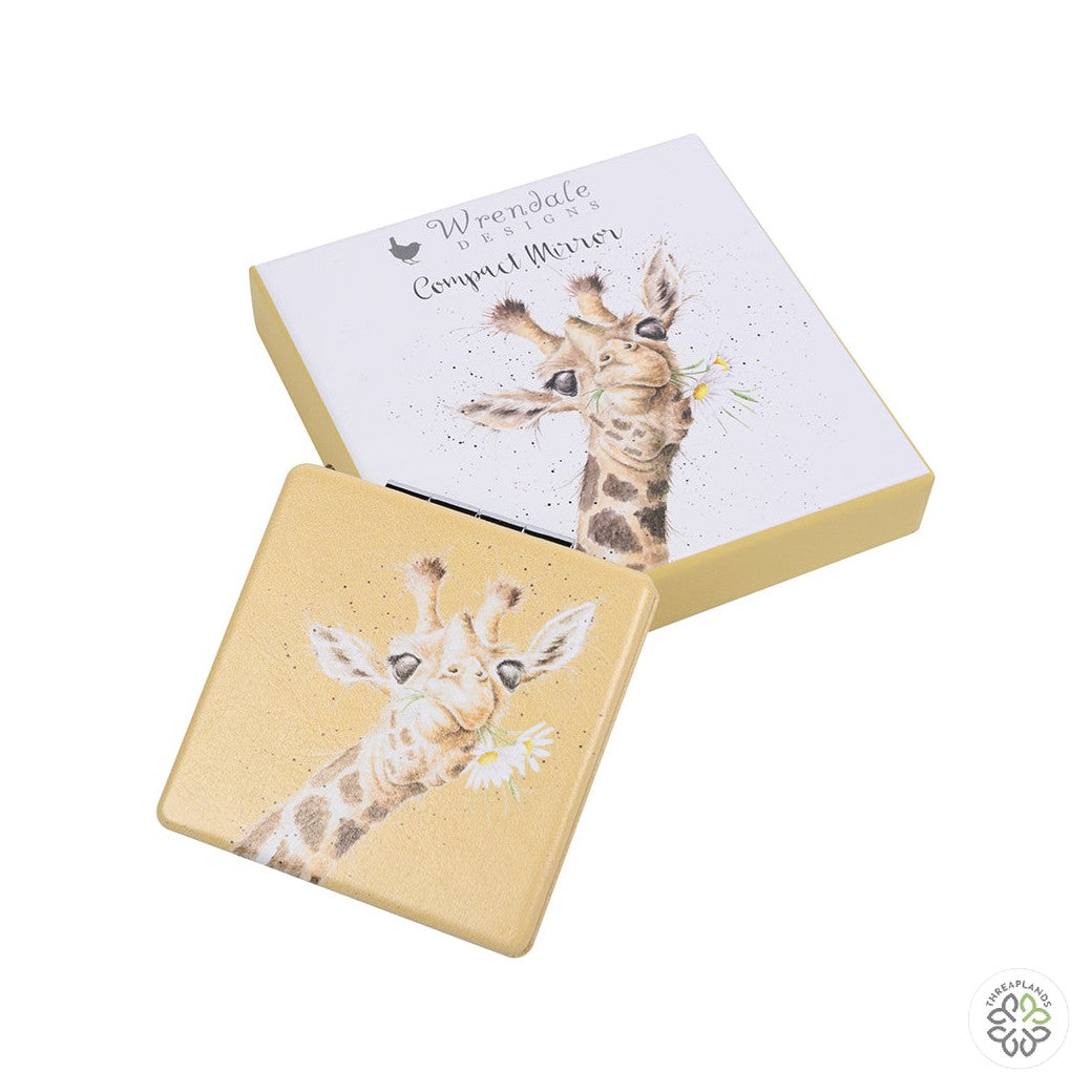 Wrendale Giraffe Mirror - Flowers - Threaplands [optimised-1040-watermarked]
