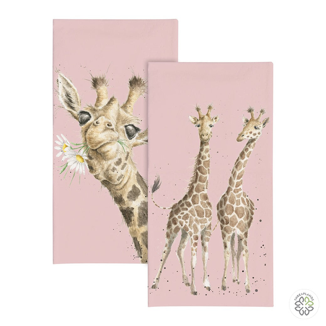 Wrendale Giraffe Pocket Tissues - Flowers [optimised-1040-watermarked]