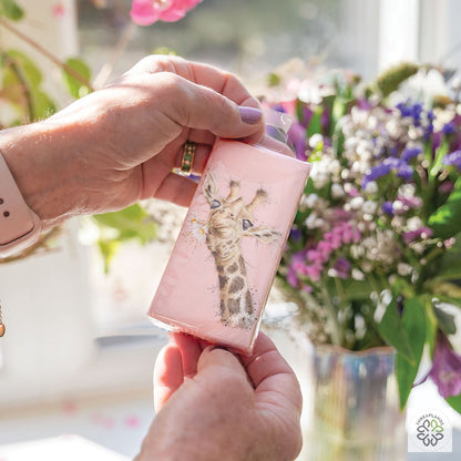 Wrendale Giraffe Pocket Tissues - Flowers [optimised-1040-watermarked]