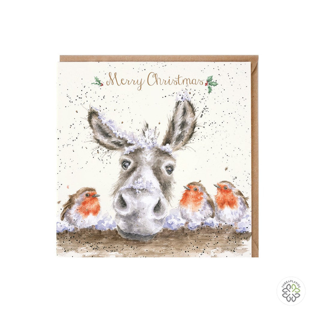 Wrendale Card - The Christmas Donkey [optimised-1040-watermarked]