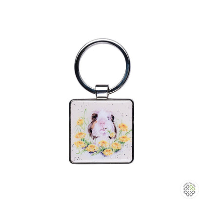 Wrendale Guinea Pig Keyring - Dandy Day [optimised-1040-watermarked]