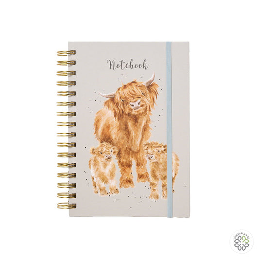 Wrendale Highland Cow A5 Notebook - Heilan Coo - Threaplands [optimised-1040-watermarked]