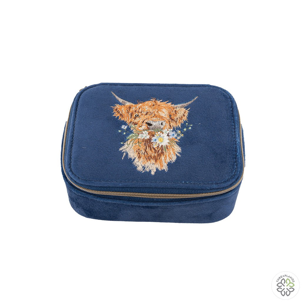 Wrendale Highland Cow Accessory Case - Daisy Coo - Threaplands [optimised-1040-watermarked]