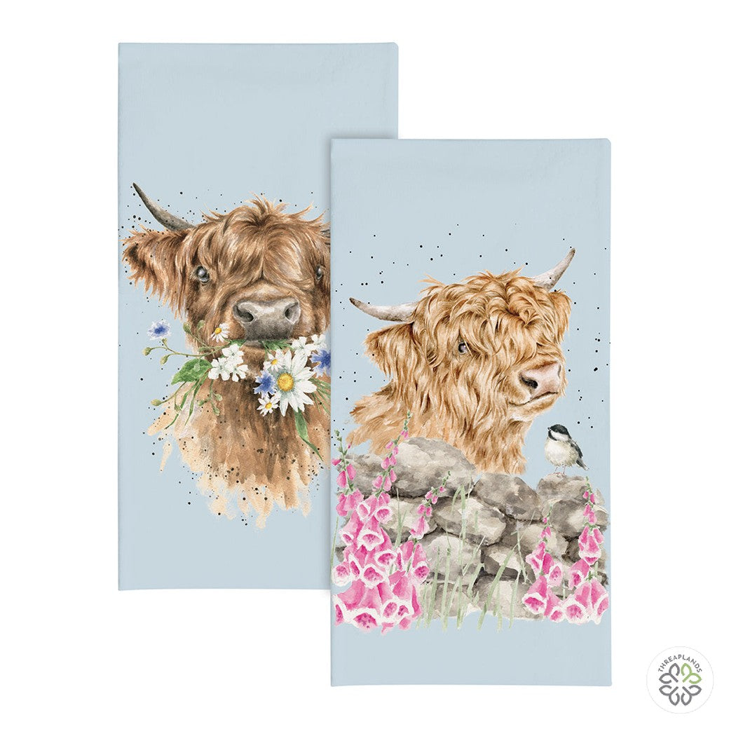 Wrendale Highland Cow Pocket Tissues - Daisy Coo - Threaplands [optimised-1040-watermarked]