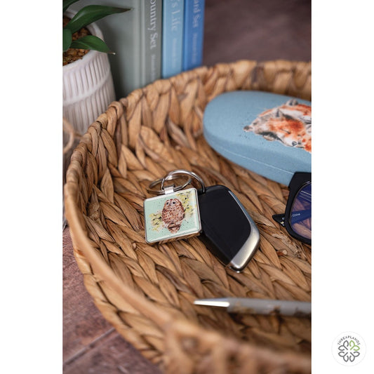 Wrendale Keyring - Tawny Owl [optimised-1040-watermarked]