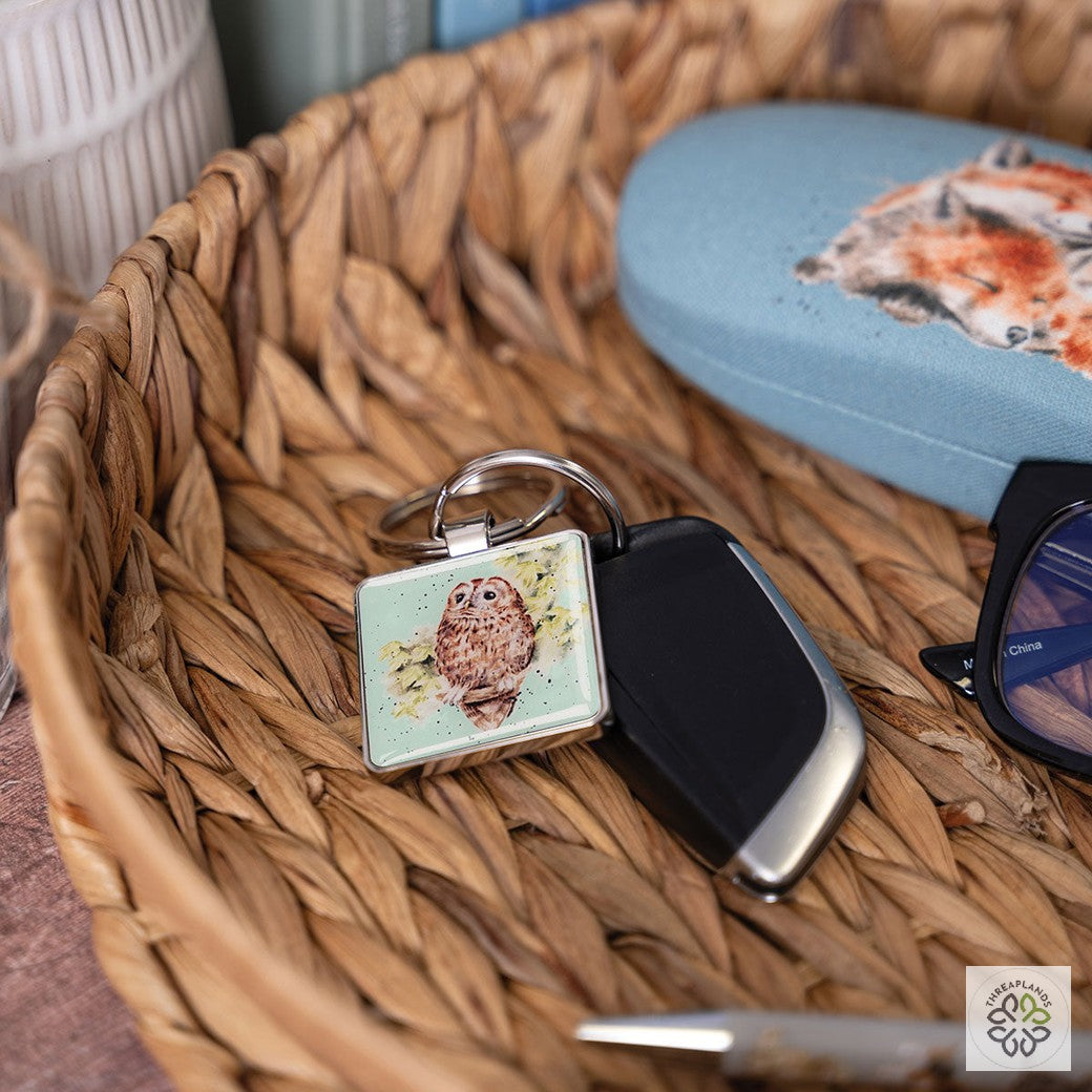 Wrendale Keyring - Tawny Owl [optimised-1040-watermarked]