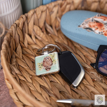 Wrendale Keyring - Tawny Owl [optimised-1040-watermarked]