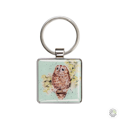 Wrendale Keyring - Tawny Owl [optimised-1040-watermarked]