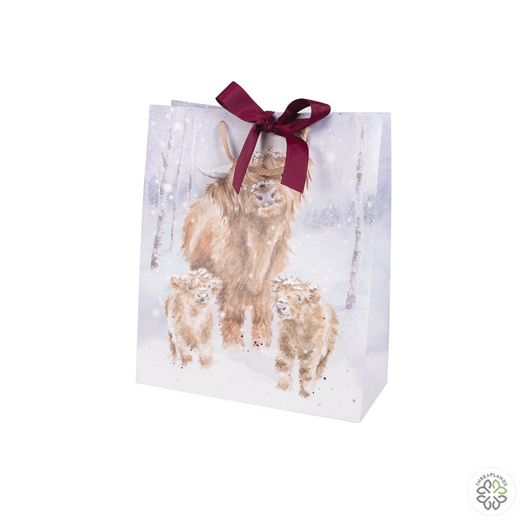 Wrendale Large Gift Bag - A Highland Christmas [optimised-1040-watermarked]