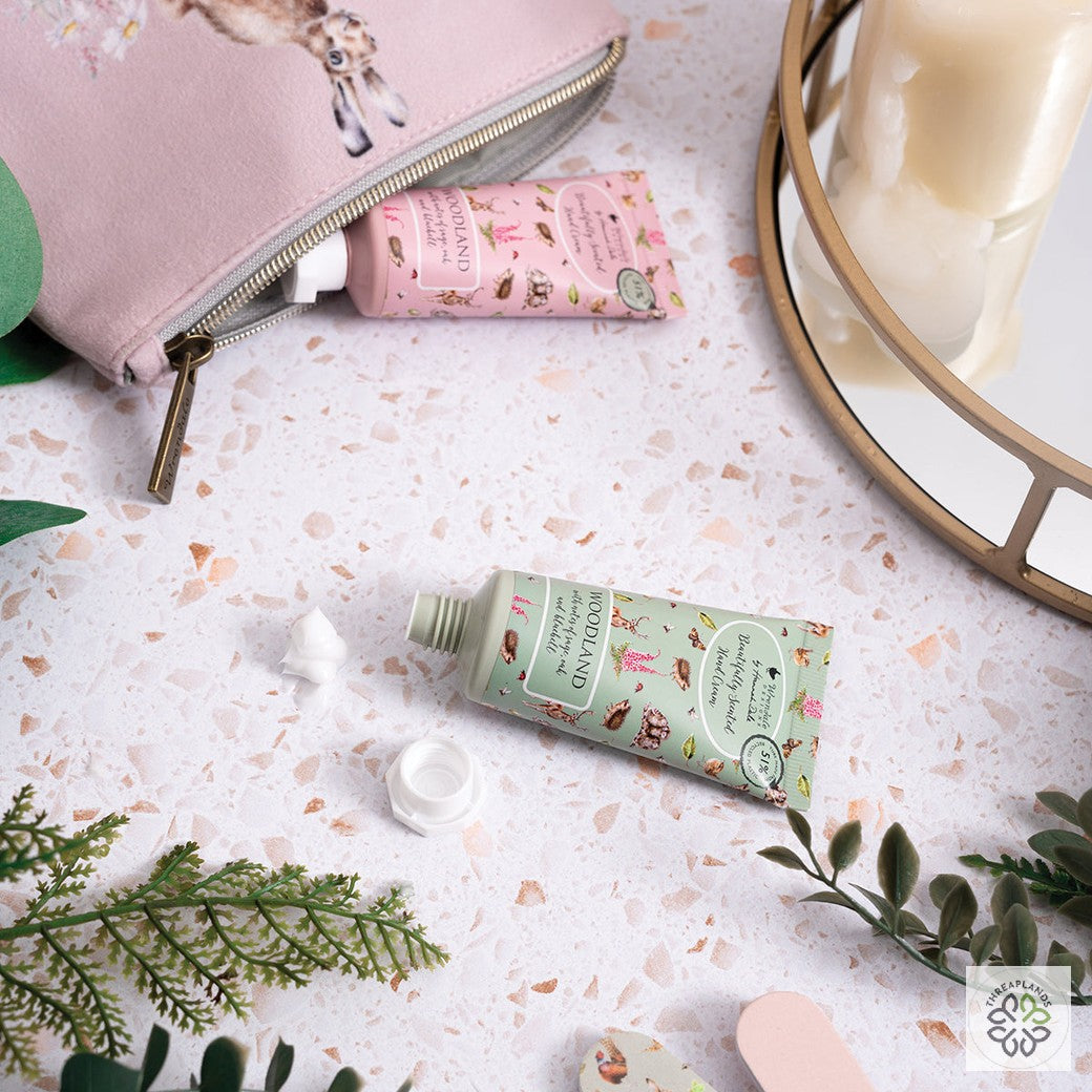 Wrendale Mini Hand Cream Gift Pouch - Hedgerow (Pink) - Threaplands [optimised-1040-watermarked]