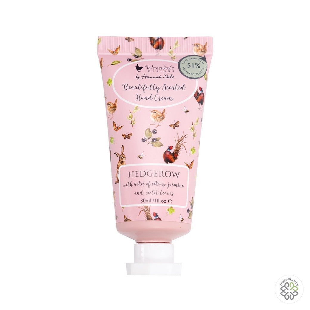 Wrendale Mini Hand Cream Gift Pouch - Hedgerow (Pink) - Threaplands [optimised-1040-watermarked]