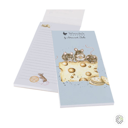 Wrendale Mouse Shopping Pad - Crackers About Cheese - Threaplands [optimised-1040-watermarked]