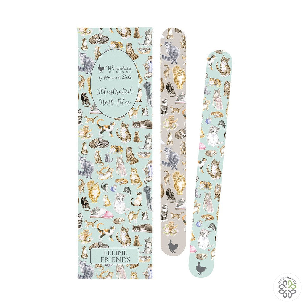 Wrendale Nail File Set - Feline Friends - Threaplands [optimised-1040-watermarked]