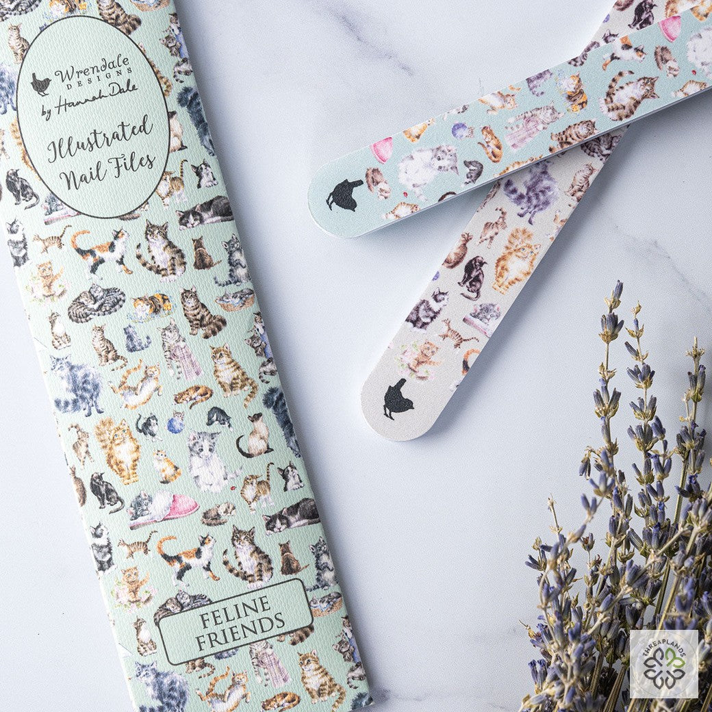 Wrendale Nail File Set - Feline Friends - Threaplands [optimised-1040-watermarked]