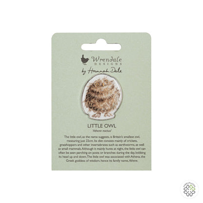 Wrendale Owl Pin Badge - Round Owl [optimised-1040-watermarked]