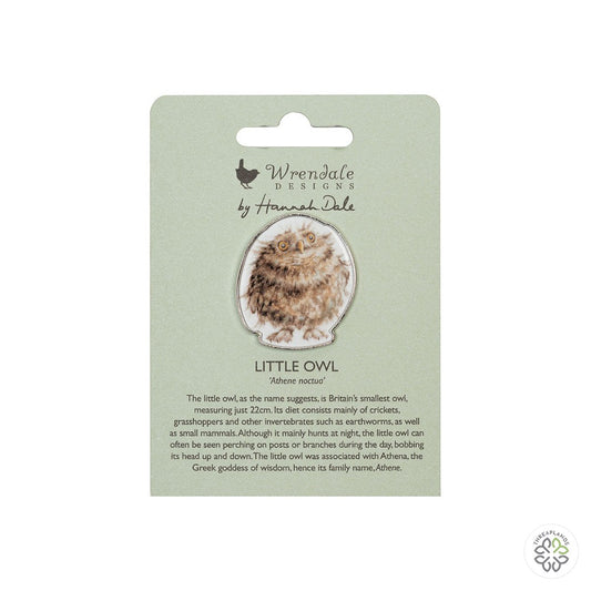 Wrendale Owl Pin Badge - Round Owl [optimised-1040-watermarked]