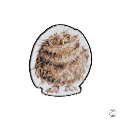 Wrendale Owl Pin Badge - Round Owl [optimised-1040-watermarked]