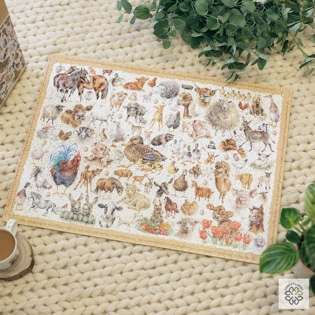 Wrendale Puzzle - Farmyard Friends - Threaplands [optimised-1040-watermarked]