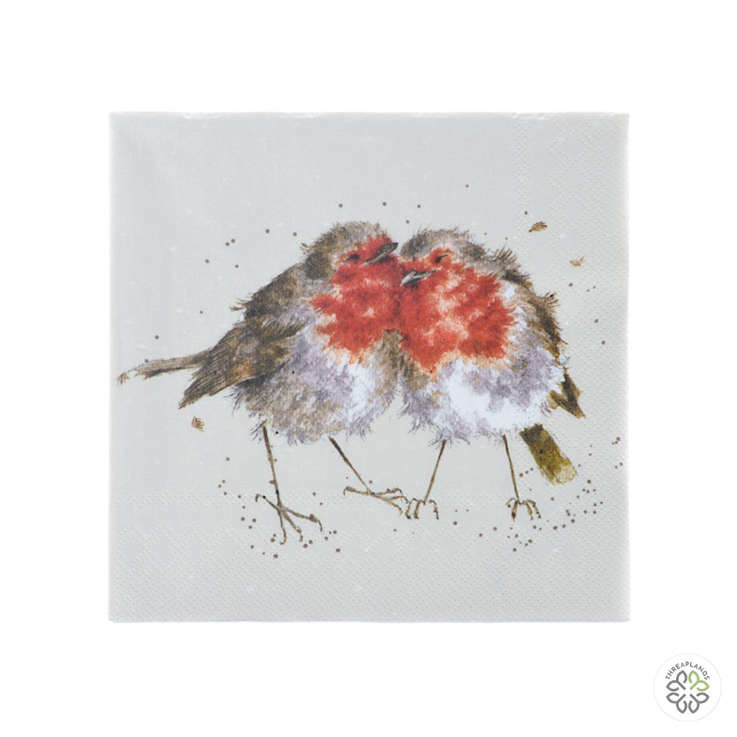 Wrendale Robin Napkins - Snuggled Together [optimised-1040-watermarked]