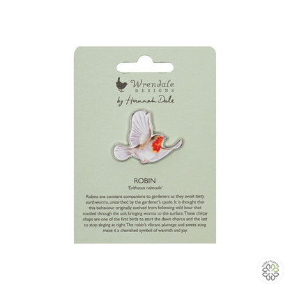 Wrendale Robin Pin Badge - Flying Robin [optimised-1040-watermarked]