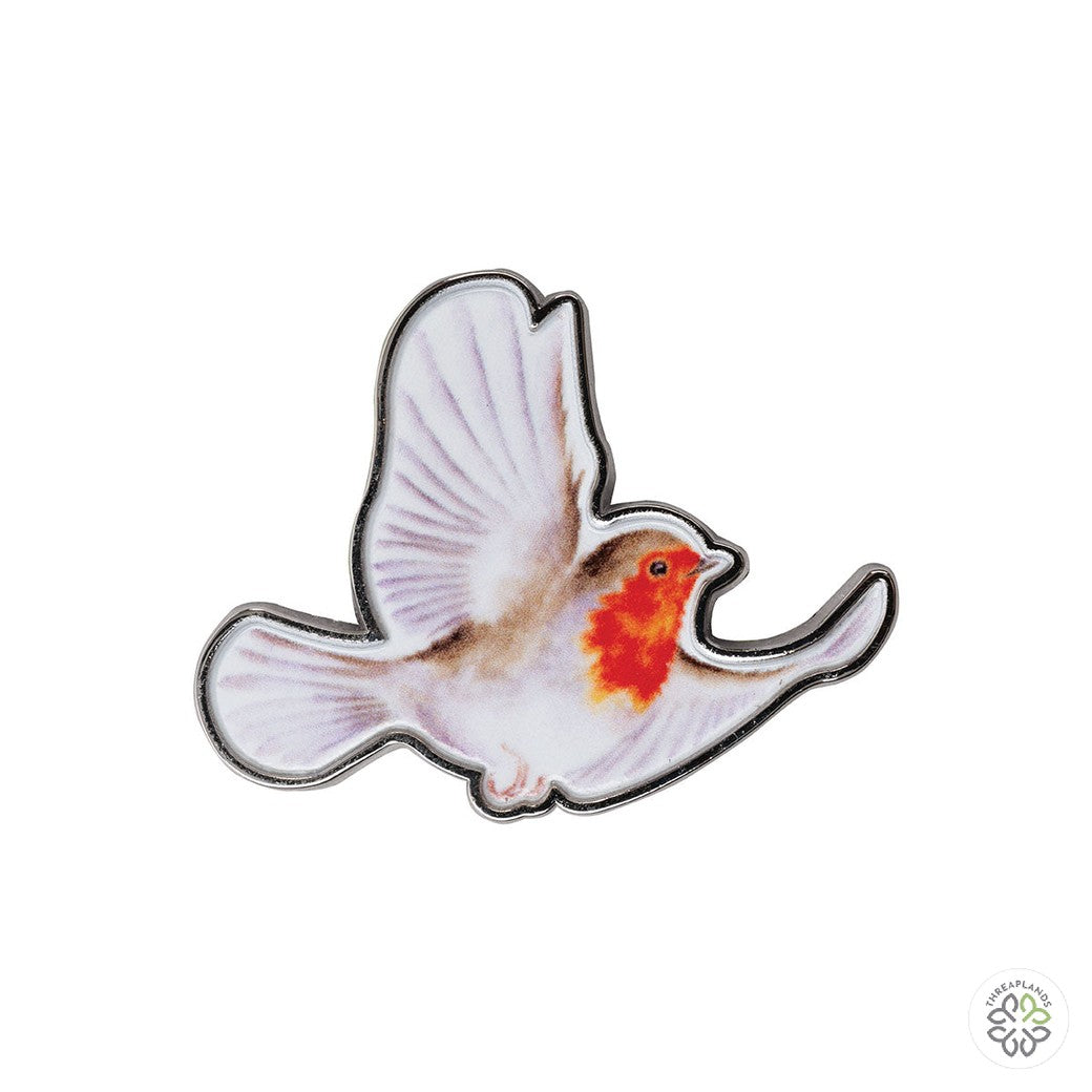 Wrendale Robin Pin Badge - Flying Robin [optimised-1040-watermarked]