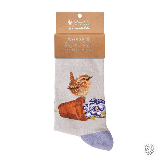 Wrendale Wren Sock - Pottering About [optimised-1040-watermarked]