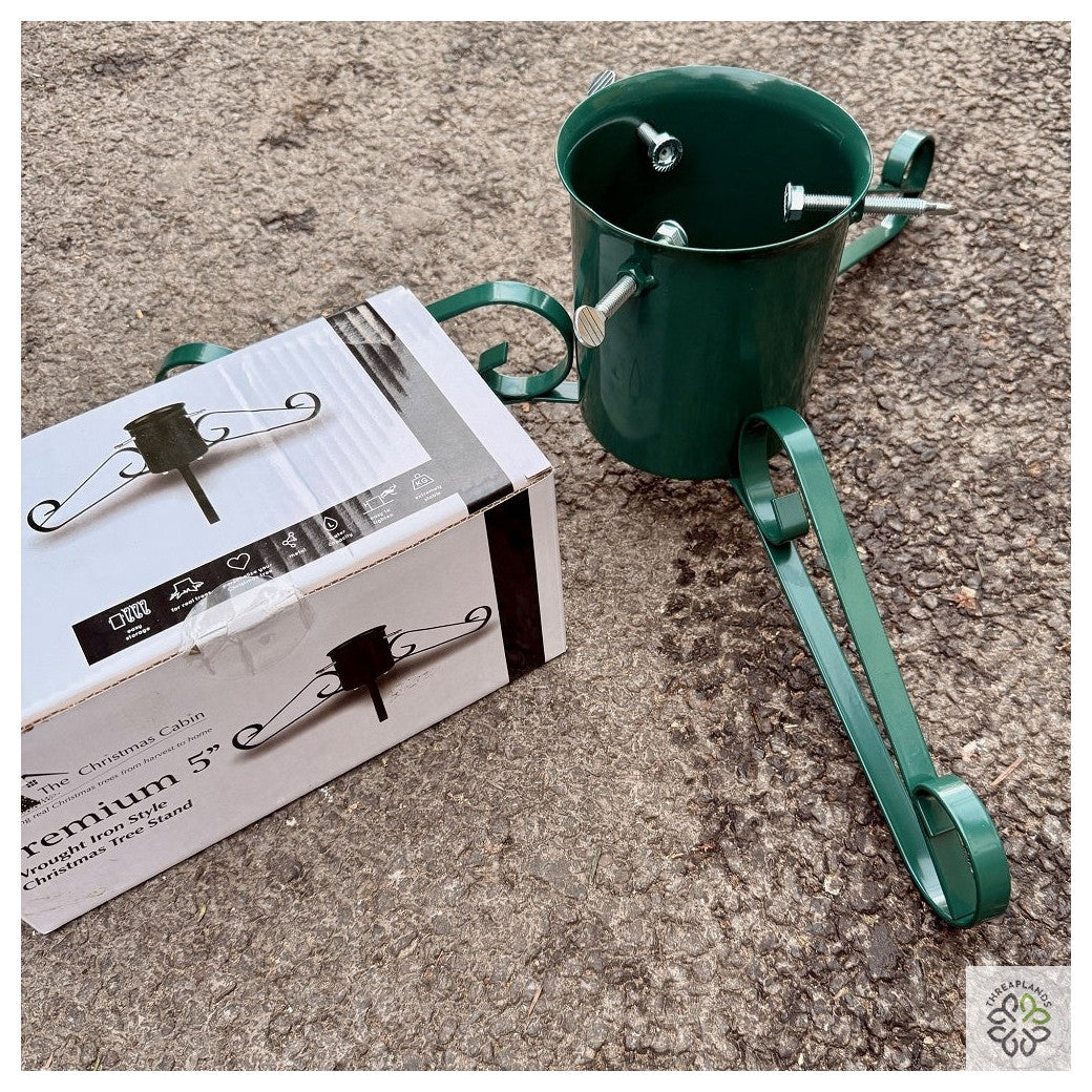 Wrought Iron Christmas Tree Stand Green 5" [optimised-1040-watermarked]